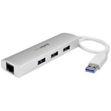 Dynamicfunction 3- Port Portable USB 3.0 Hub & Gigabit Ethernet DY37908